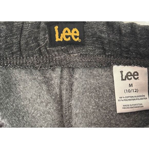 Lee Dark Charcoal Gray Sweatpants Drawstring Waist Size M (10/12) - Picture 2 of 3